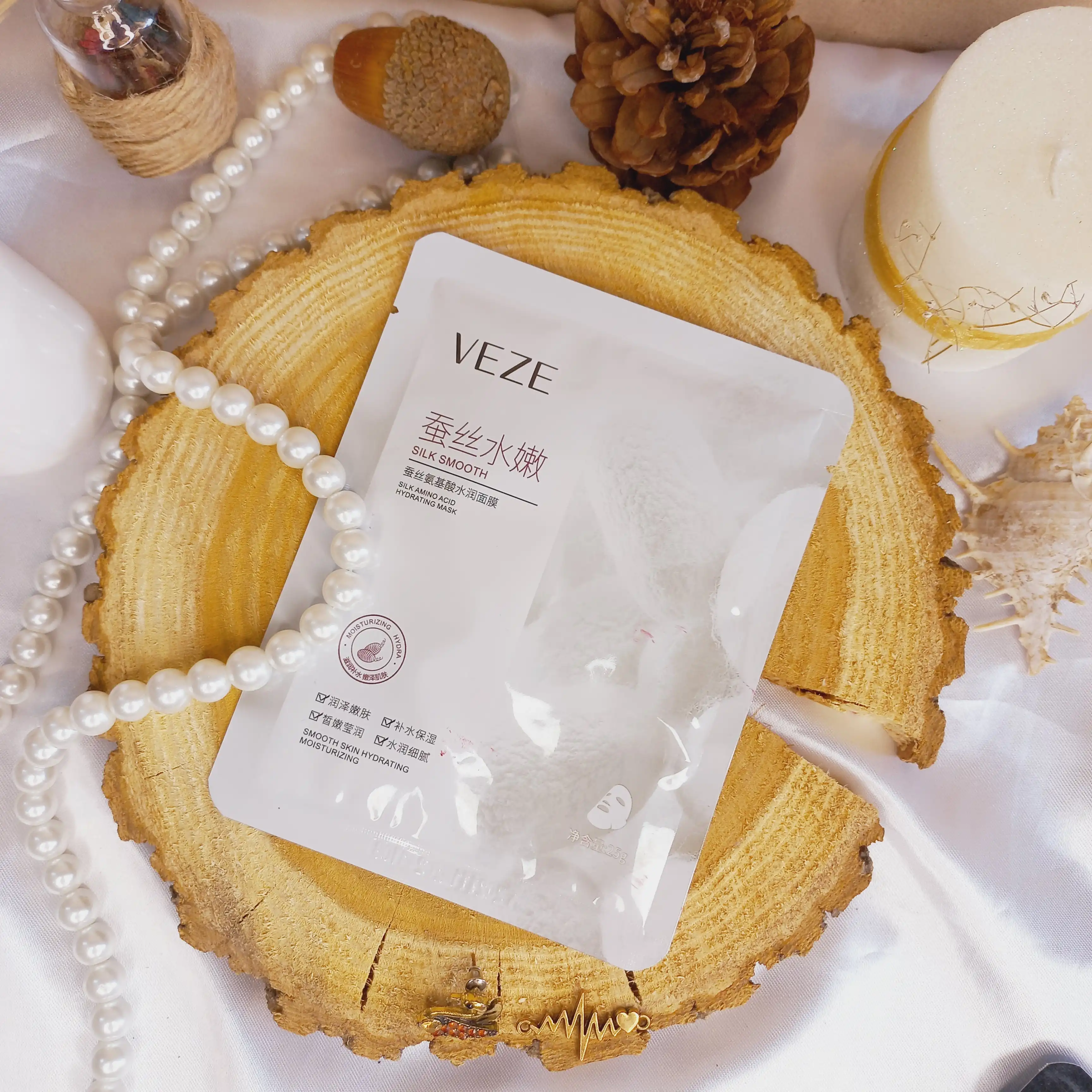 ماسک ورقه ای مغذی پیله ابریشم وزه VEZE کد FZ81105
