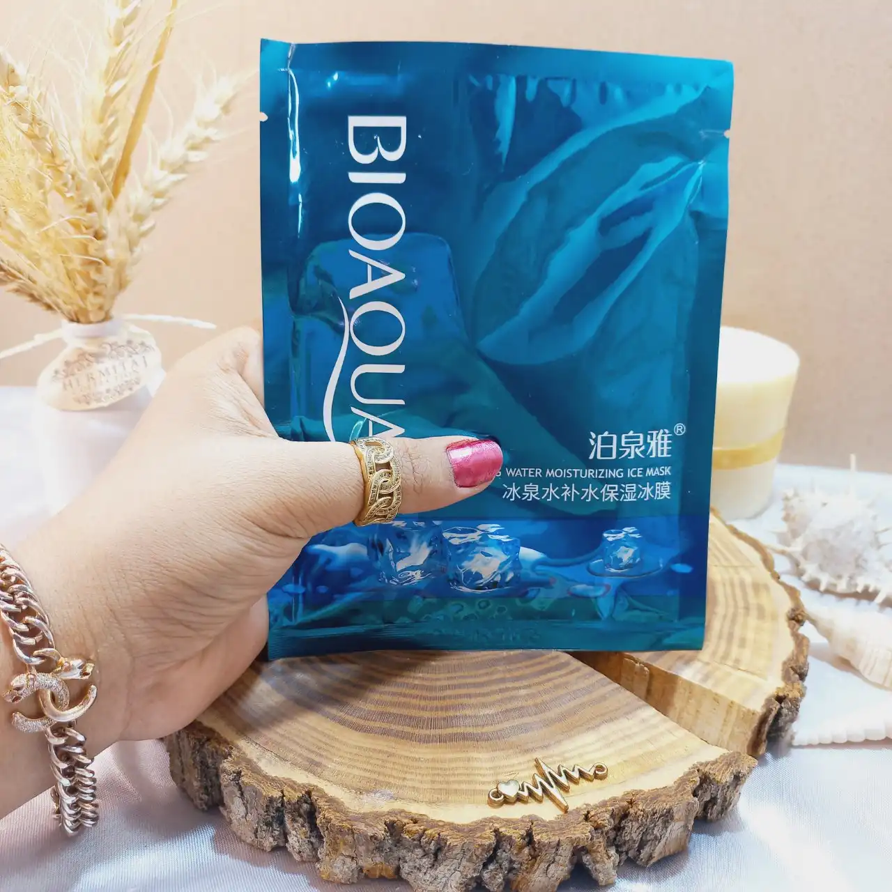 ماسک ورقه ای خنک کننده یخ 30 گرمی اصلی بیوآکوا BIOAQUA کد 4919