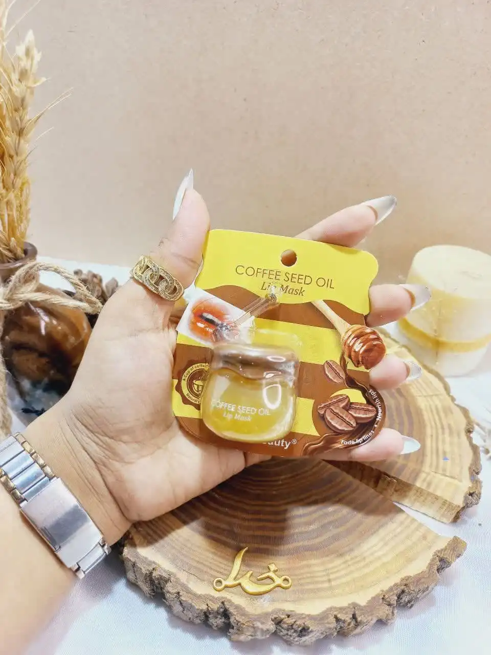 بالم لب کوزه ای رایحه قهوه کیس بیوتی KISS BEAUTY کد 9501803co