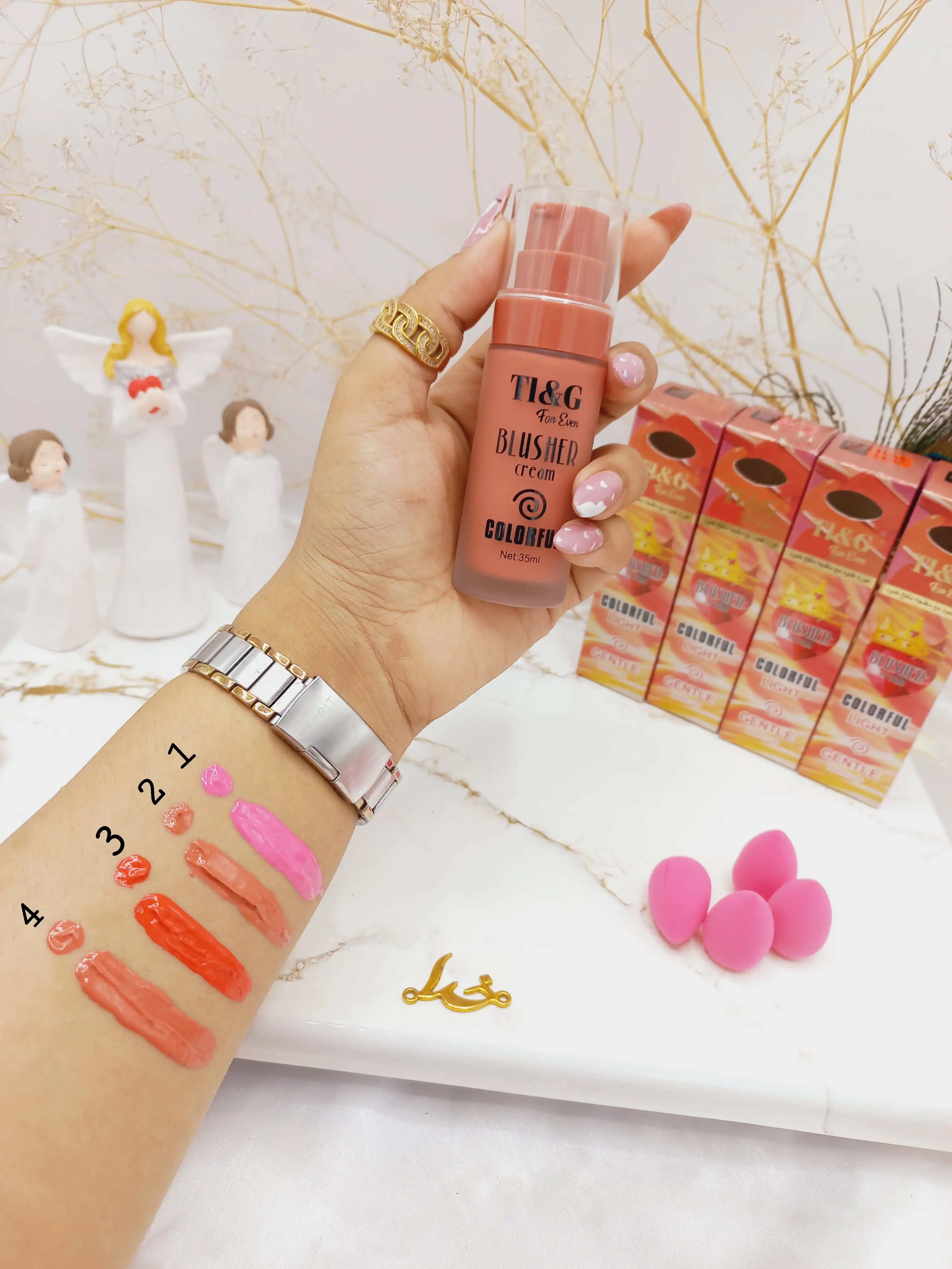 رژ گونه مایع پرطرفدار BLUSHER به همراه پد کد 372
