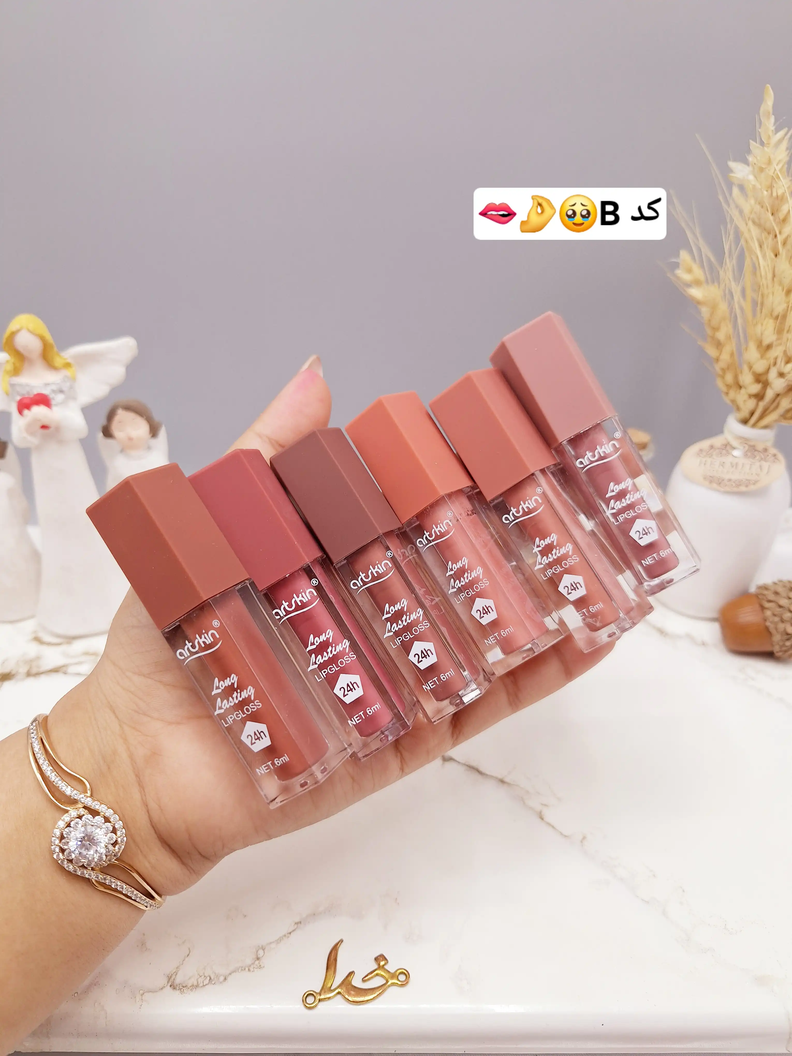 پک 6 تایی رژ لب مایع رنگ نود برند آرت اسکین artskin کد AS972023