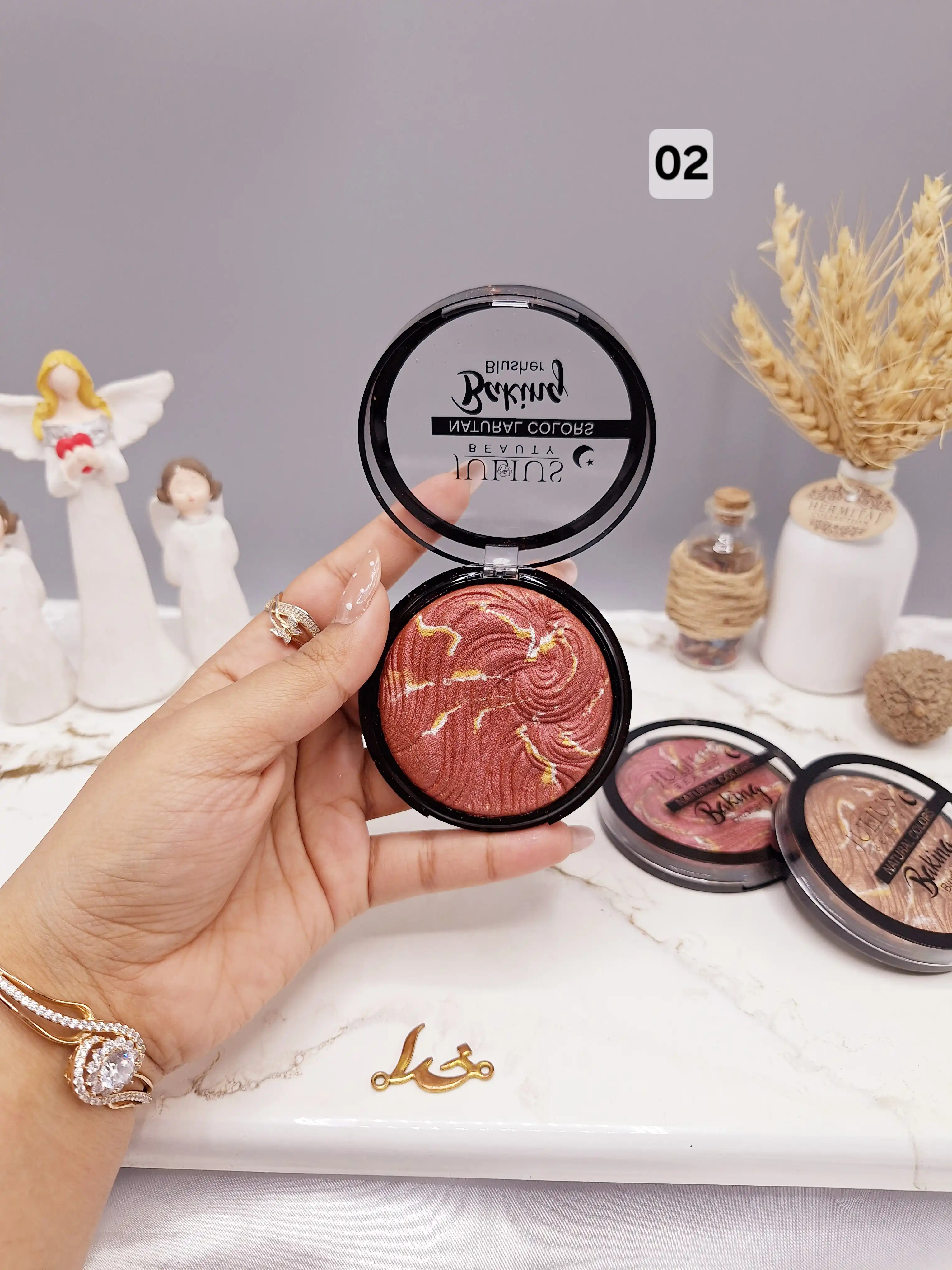 رژ گونه پودری سنگی برند جولیوس JULIUS کد JL240