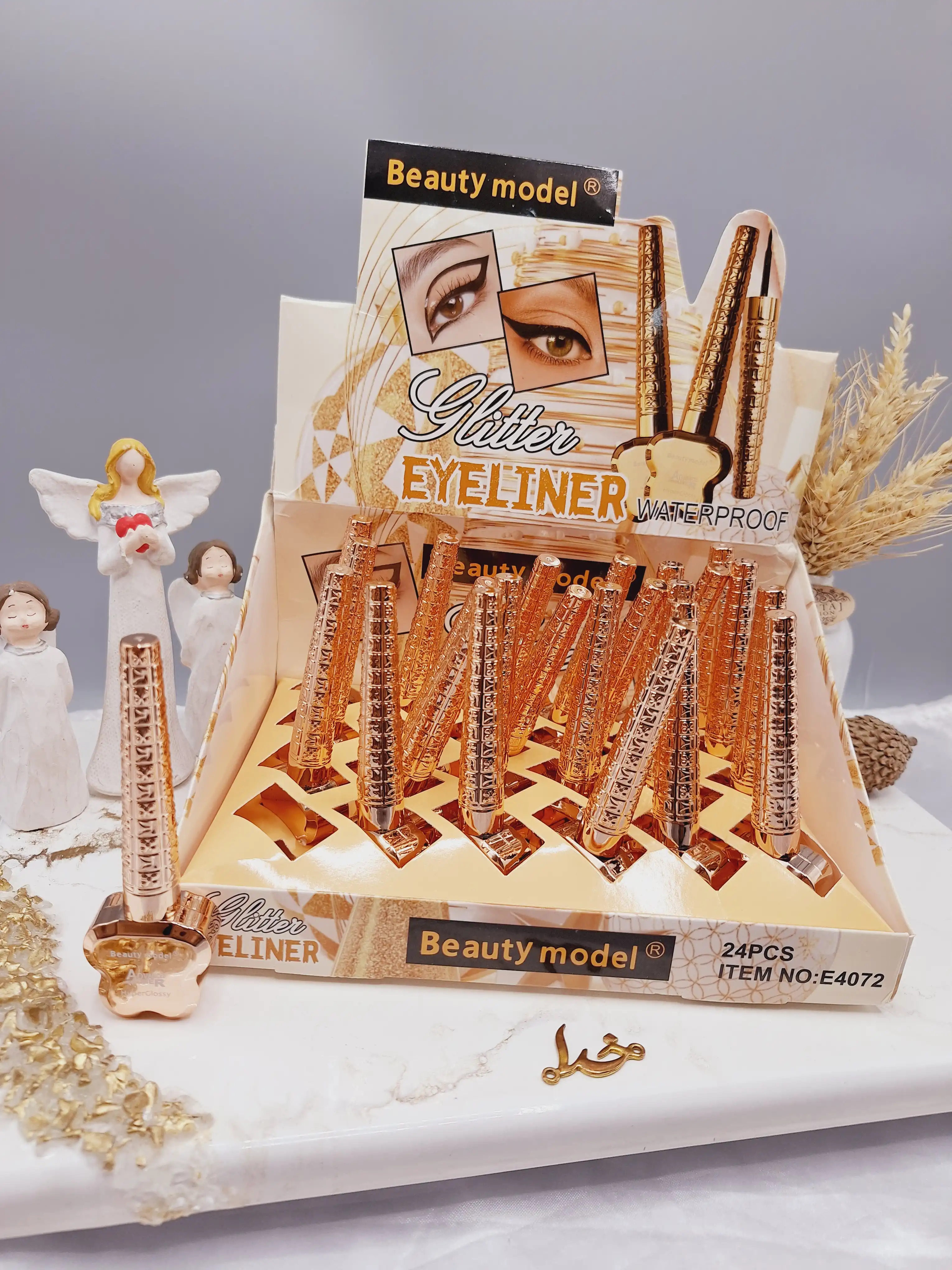 خط چشم مویی طرح ستاره دسته دار برند Beauty model کد E4072