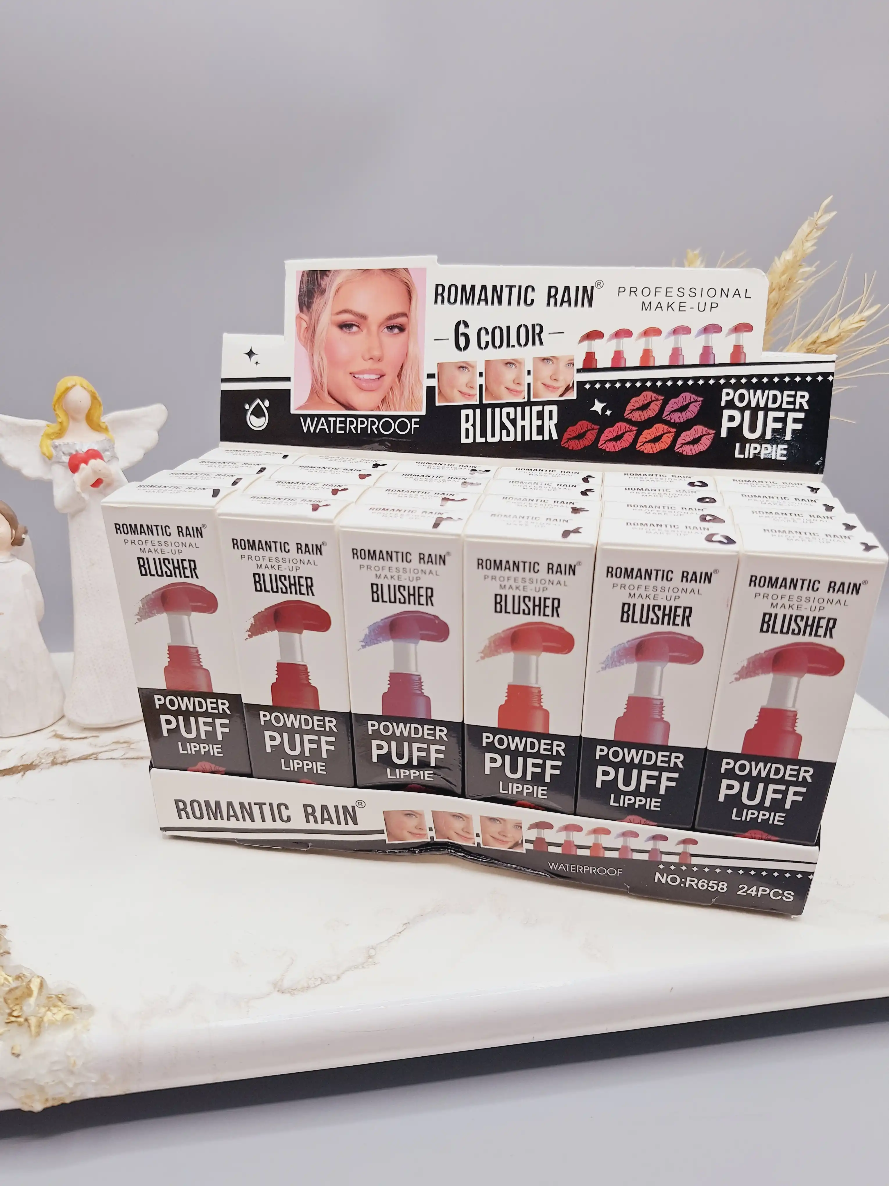 رژ مایع کوشنی فوق العاده با کیفیت و مخملی برند ROMANTIC RAIN کد NO:R658