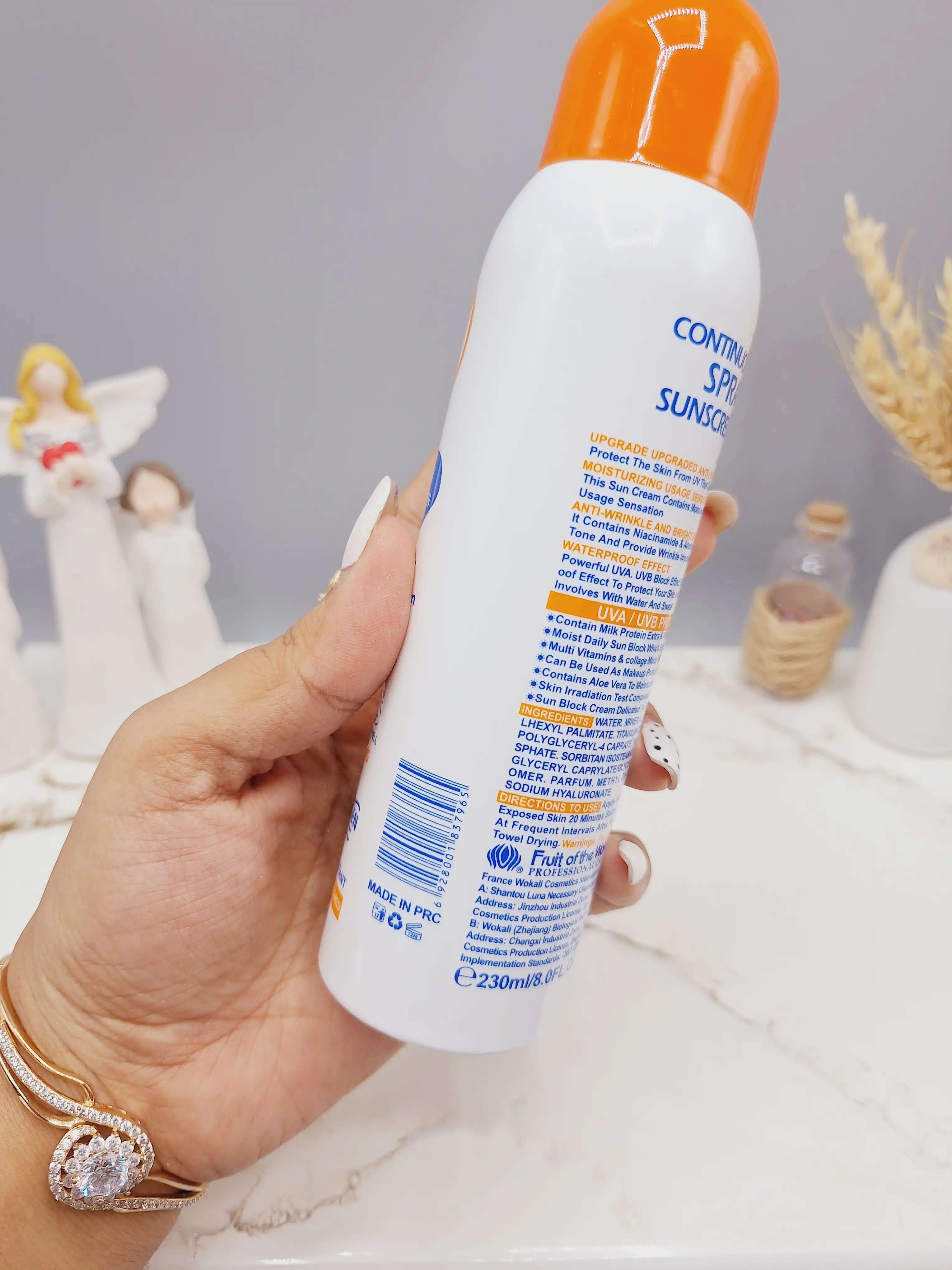 اسپری ضدآفتاب spf 90 برند وکالی WOKALI کد 542