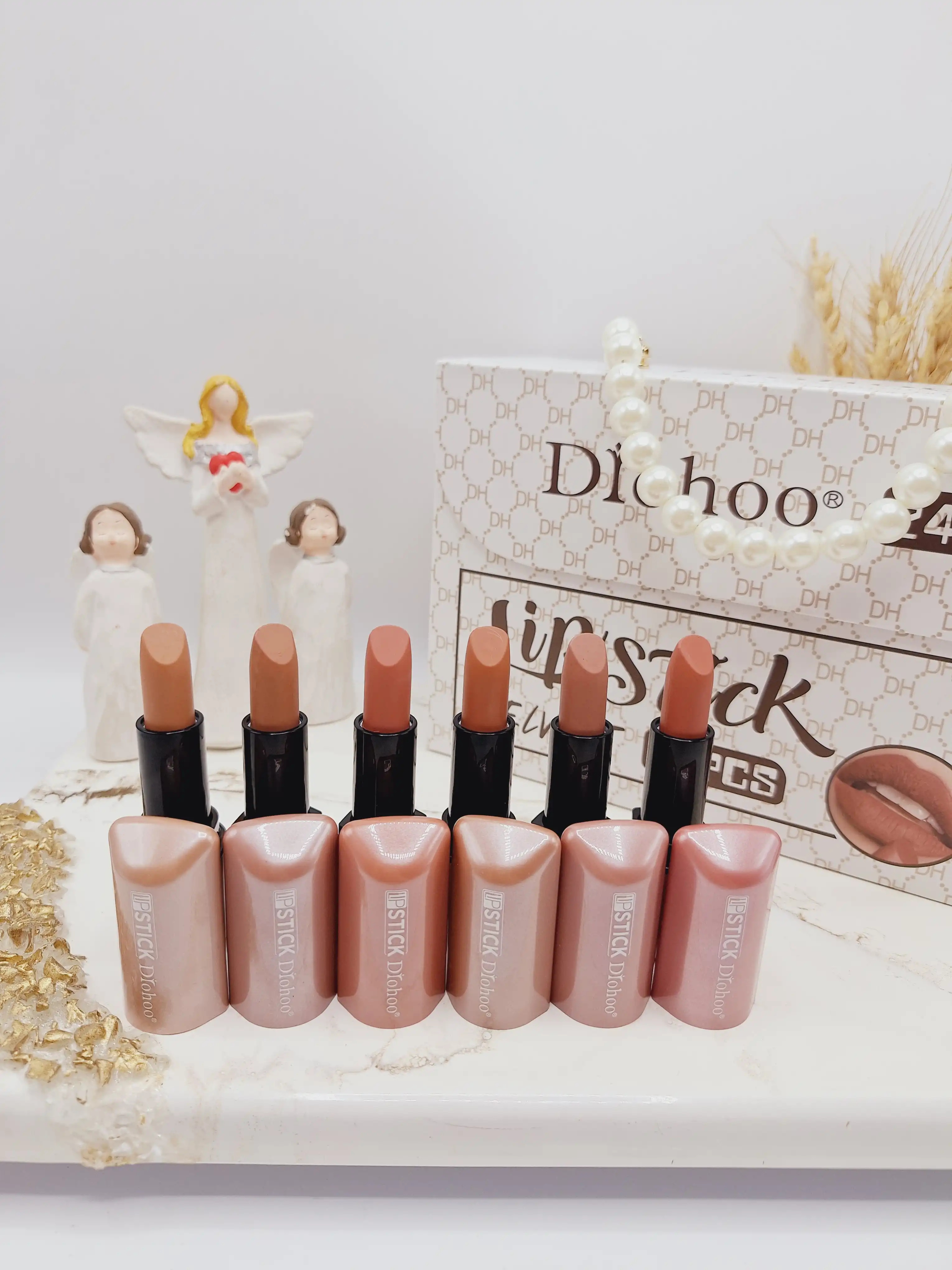 پک رژ 24 تایی مدل کیف زنانه سفید برند دروهو Drohoo کد ZY23108