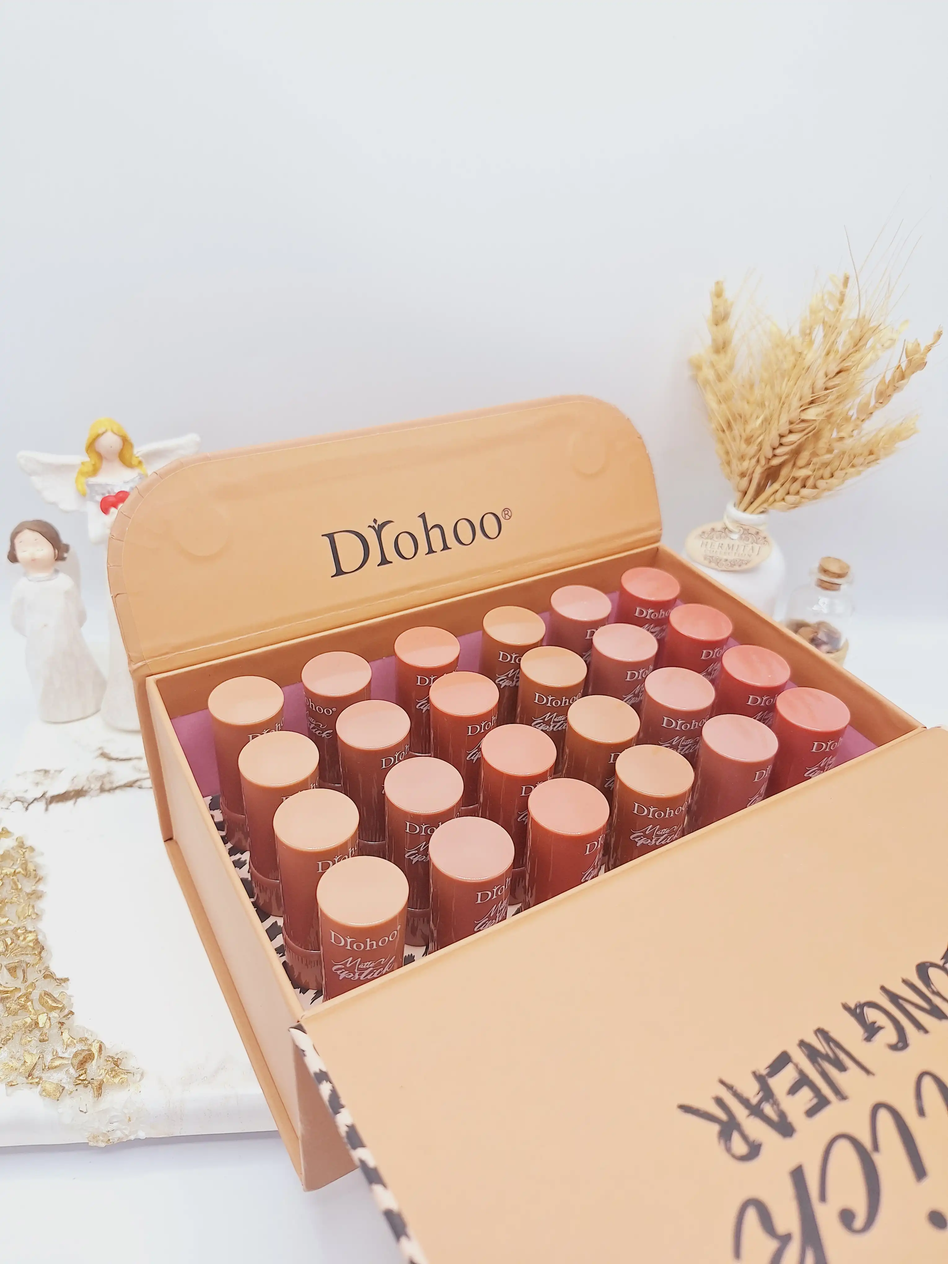 پک رژ 24 تایی مدل کیف زنانه پلنگی  برند دروهو Drohoo کد ZY23105