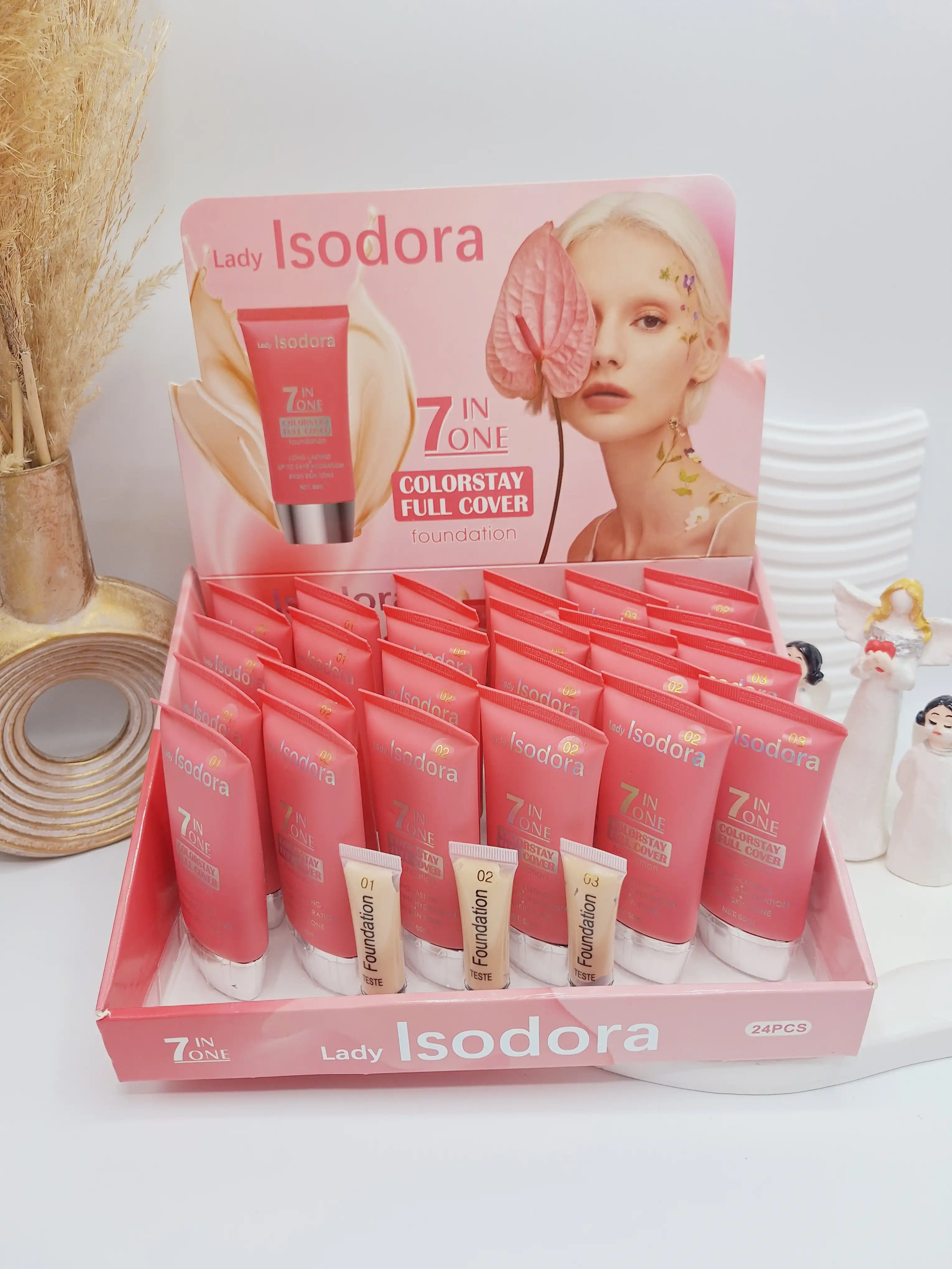 کرم پودر تیوپی فول کاور برند Isodora کد A0277